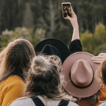 friends taking selfie