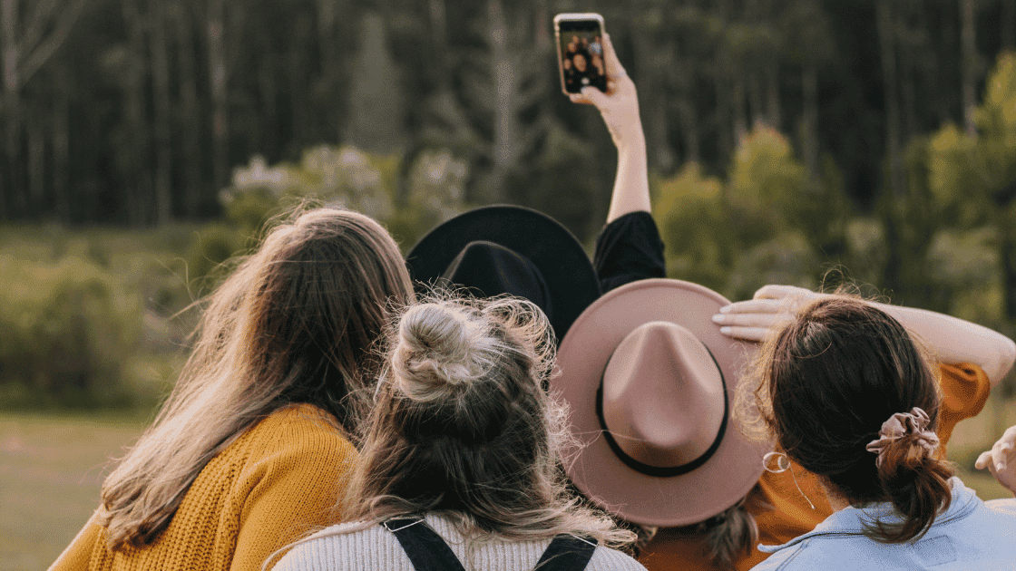 friends taking selfie